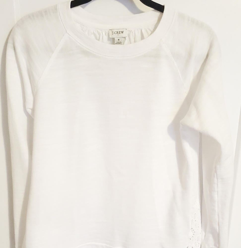 J CREW sweater with blouse back